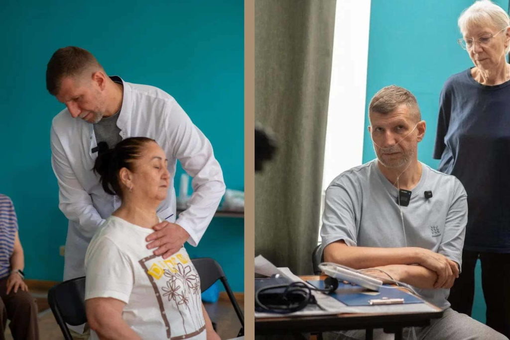 Денис Файзуллин на занятиях с участникоми очного практикума по методу Бутейко в Москве в школе нормализации дыхания.